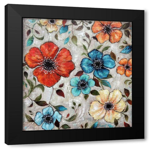 Spring Cosmos 7 Black Modern Wood Framed Art Print by St. Jean, Nora