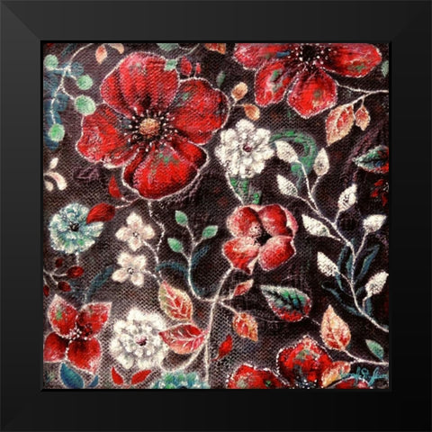 Spring Cosmos Black Modern Wood Framed Art Print by St. Jean, Nora