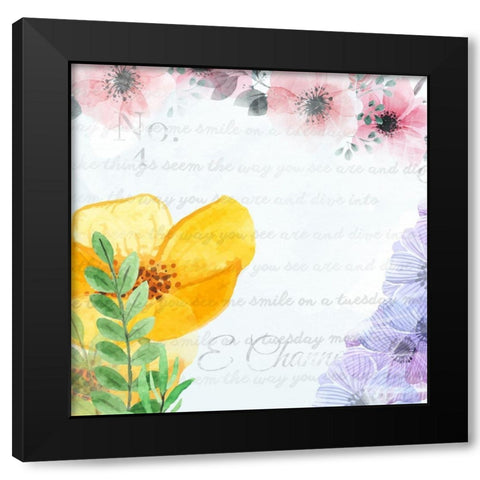 Art Decor 4 Black Modern Wood Framed Art Print with Double Matting by Fraser, Orane