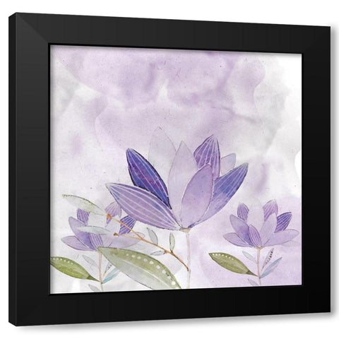 Purple Delight 2 Black Modern Wood Framed Art Print with Double Matting by Fraser, Orane