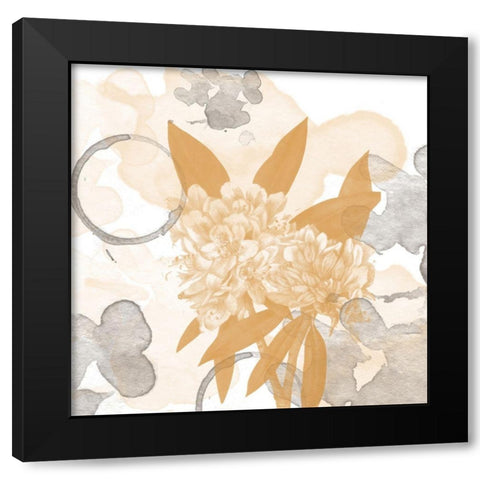 Flower Art 1 Black Modern Wood Framed Art Print by Fraser, Orane
