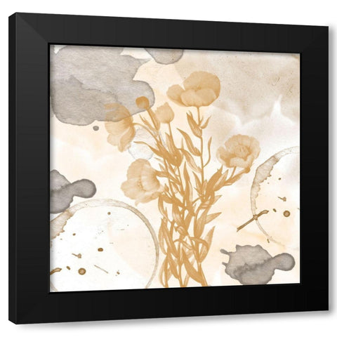 Flower Art 2 Black Modern Wood Framed Art Print with Double Matting by Fraser, Orane