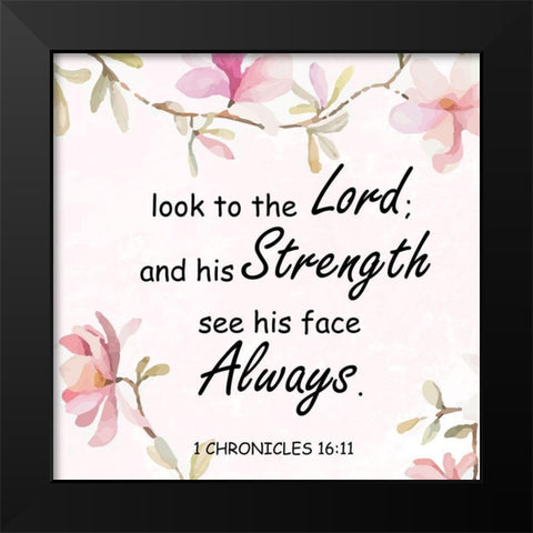 Christian Floral 2 Black Modern Wood Framed Art Print by Fraser, Orane