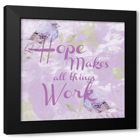 Lavender Faith 1 Black Modern Wood Framed Art Print with Double Matting by Fraser, Orane