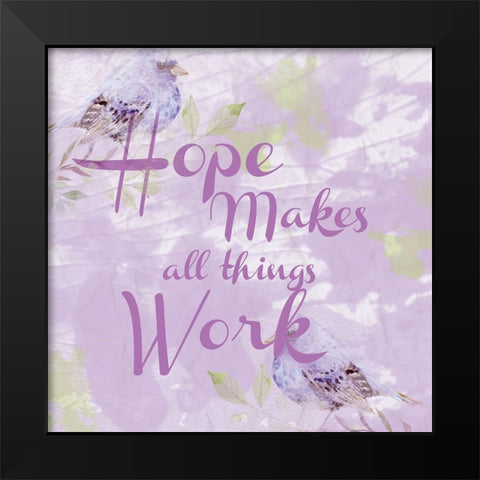 Lavender Faith 1 Black Modern Wood Framed Art Print by Fraser, Orane