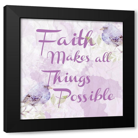 Lavender Faith 2 Black Modern Wood Framed Art Print by Fraser, Orane