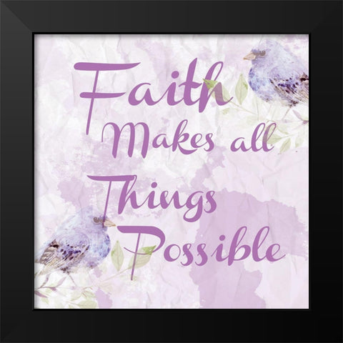 Lavender Faith 2 Black Modern Wood Framed Art Print by Fraser, Orane