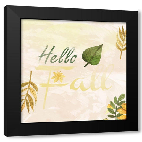 Fall Decor 2 Black Modern Wood Framed Art Print with Double Matting by Fraser, Orane