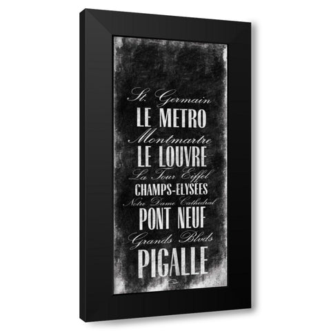 No Paris Black Modern Wood Framed Art Print with Double Matting by OnRei