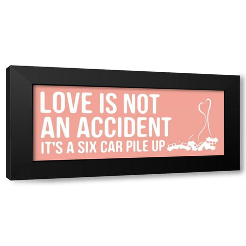 CAR PILE UP B Black Modern Wood Framed Art Print with Double Matting by OnRei