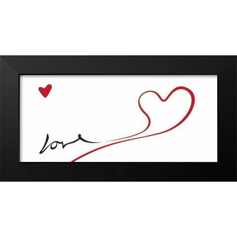 Love 2 Black Modern Wood Framed Art Print by OnRei