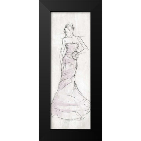 DRESS A Black Modern Wood Framed Art Print by OnRei