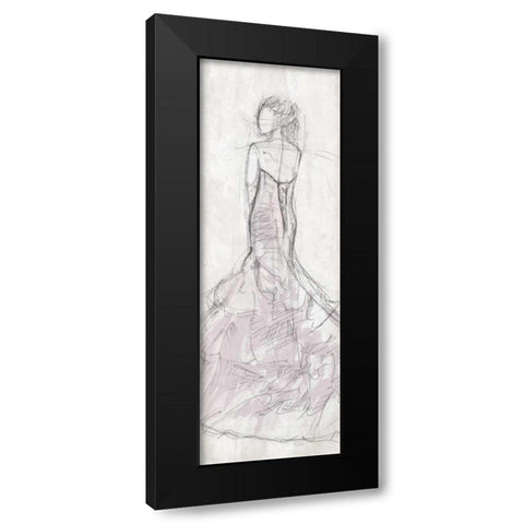 Dress Back Black Modern Wood Framed Art Print with Double Matting by OnRei