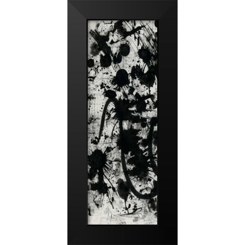 Splatter Black Modern Wood Framed Art Print by OnRei