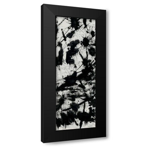 Splatter 2 Black Modern Wood Framed Art Print with Double Matting by OnRei