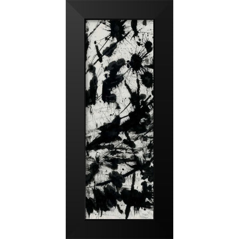 Splatter 2 Black Modern Wood Framed Art Print by OnRei