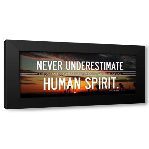 Human Spirit Black Modern Wood Framed Art Print with Double Matting by OnRei