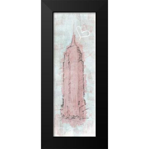 Romatic Empire Black Modern Wood Framed Art Print by OnRei