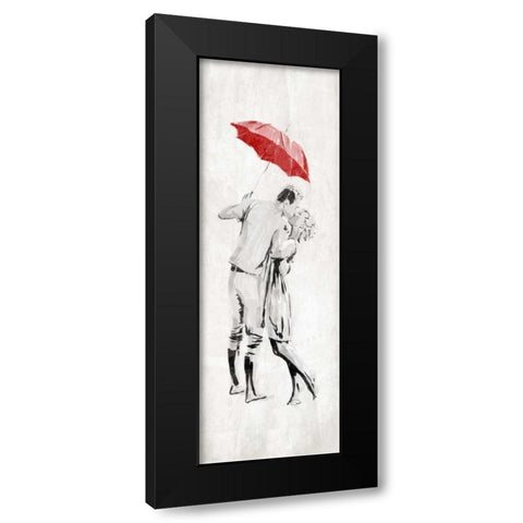 Romantic Couple Black Modern Wood Framed Art Print with Double Matting by OnRei