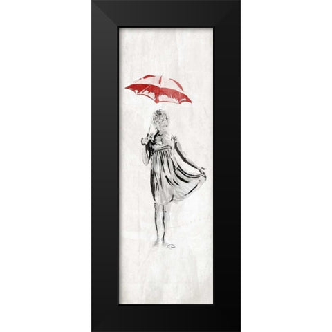 Romantic Women Black Modern Wood Framed Art Print by OnRei