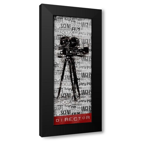 Director Black Modern Wood Framed Art Print with Double Matting by OnRei