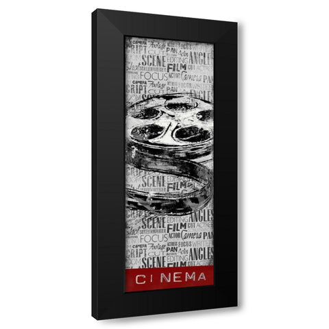 Cinema Black Modern Wood Framed Art Print with Double Matting by OnRei