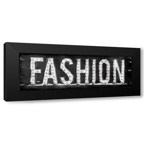 Fashion Sign Black Modern Wood Framed Art Print with Double Matting by OnRei