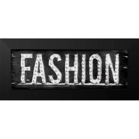 Fashion Sign Black Modern Wood Framed Art Print by OnRei