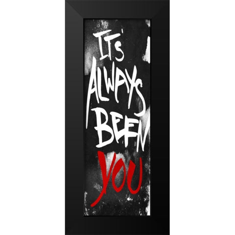 Always You Red Black Modern Wood Framed Art Print by OnRei