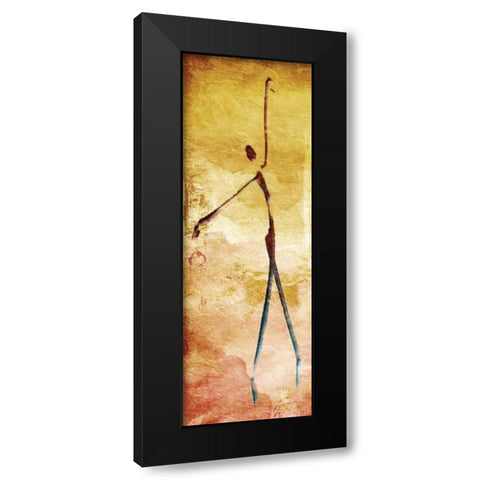 Harmonious Dancer Black Modern Wood Framed Art Print with Double Matting by OnRei