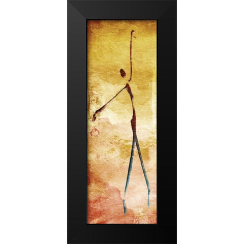 Harmonious Dancer Black Modern Wood Framed Art Print by OnRei