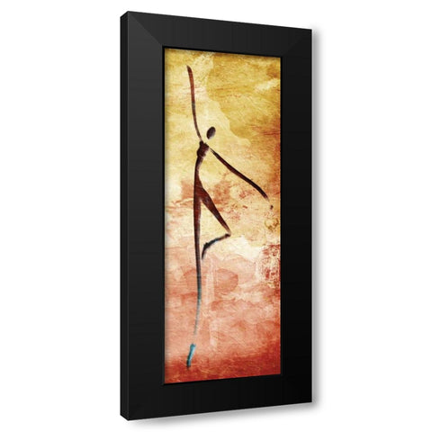 Harmonious Dancer Three Black Modern Wood Framed Art Print with Double Matting by OnRei