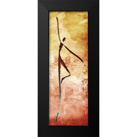 Harmonious Dancer Three Black Modern Wood Framed Art Print by OnRei