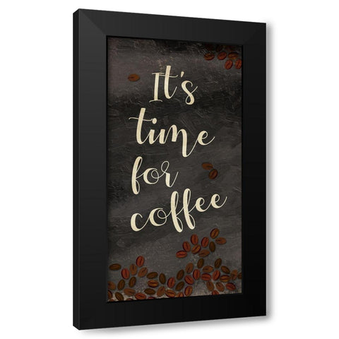 Time For A Coffee Break Black Modern Wood Framed Art Print with Double Matting by OnRei