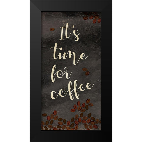 Time For A Coffee Break Black Modern Wood Framed Art Print by OnRei