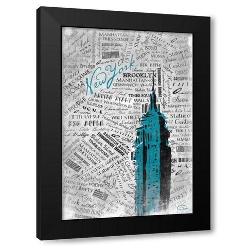 Empire A2 Black Modern Wood Framed Art Print with Double Matting by OnRei