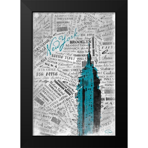 Empire A2 Black Modern Wood Framed Art Print by OnRei