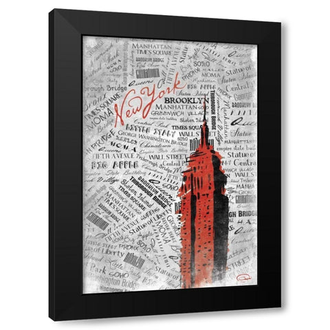 Empire A Black Modern Wood Framed Art Print with Double Matting by OnRei