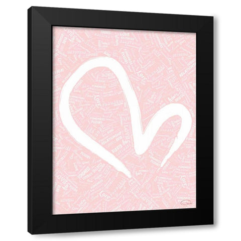 FADED LOVE Black Modern Wood Framed Art Print with Double Matting by OnRei