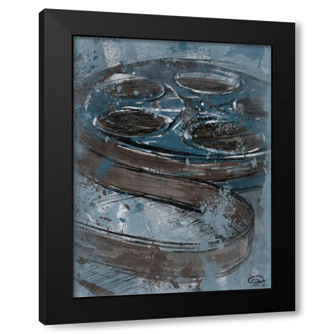 Cinema Black Modern Wood Framed Art Print by OnRei