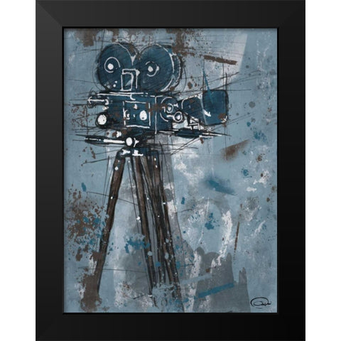 MOVIE Black Modern Wood Framed Art Print by OnRei