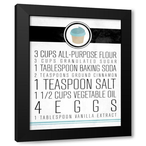 Cupcakes1 Black Modern Wood Framed Art Print with Double Matting by OnRei