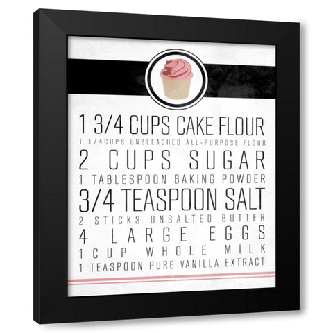 Cupcakes 2 Black Modern Wood Framed Art Print with Double Matting by OnRei