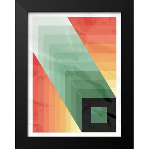 Square Black Modern Wood Framed Art Print by OnRei