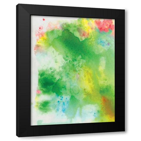 Little Watercolor Black Modern Wood Framed Art Print with Double Matting by OnRei