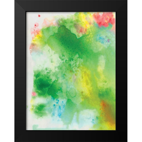 Little Watercolor Black Modern Wood Framed Art Print by OnRei