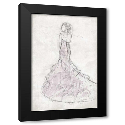 Fashion Dress Mate Black Modern Wood Framed Art Print with Double Matting by OnRei