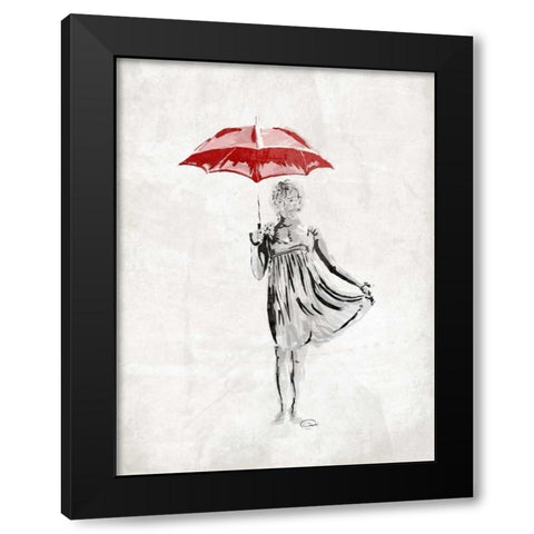 Romantic Love B Black Modern Wood Framed Art Print by OnRei