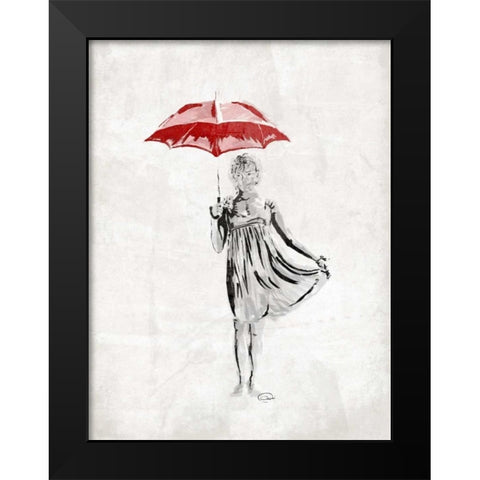 Romantic Love B Black Modern Wood Framed Art Print by OnRei