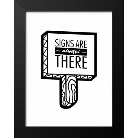 Always There 2 Black Modern Wood Framed Art Print by OnRei